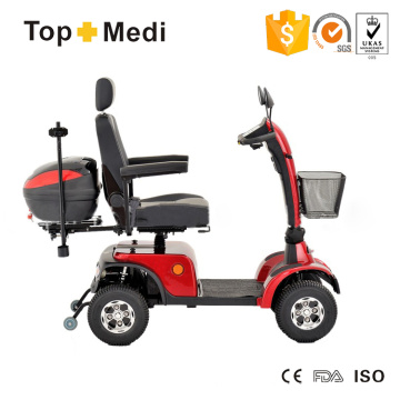Scooter de movilidad deportiva eléctrica de servicio pesado plegable con LED y canasta